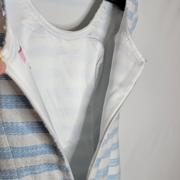 Lilly Pulitzer Rylan Dress in Flutter Blue Lurex Boucle Stripe - Picture 15 of 15